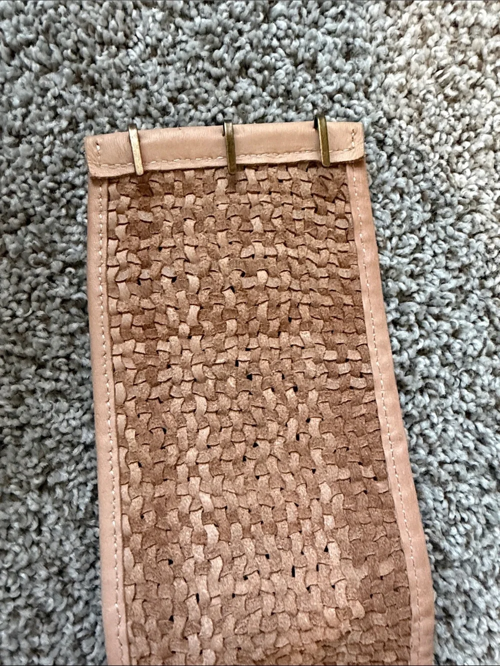 Moschino Woven leather/Beige/Tan Women's Belt